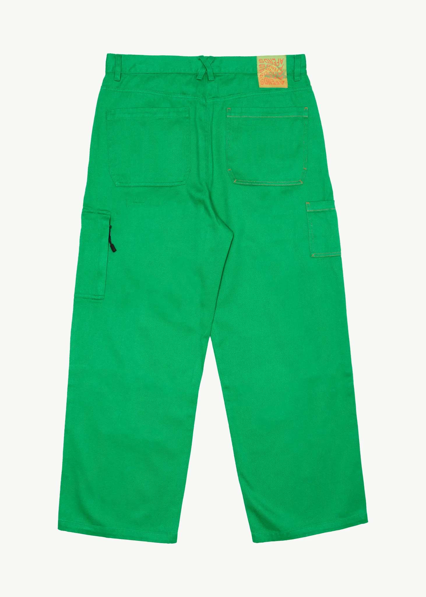 AFENDS Mens Sleepy Hollow Richmond - Twill Baggy Carpenter Pants - Forest