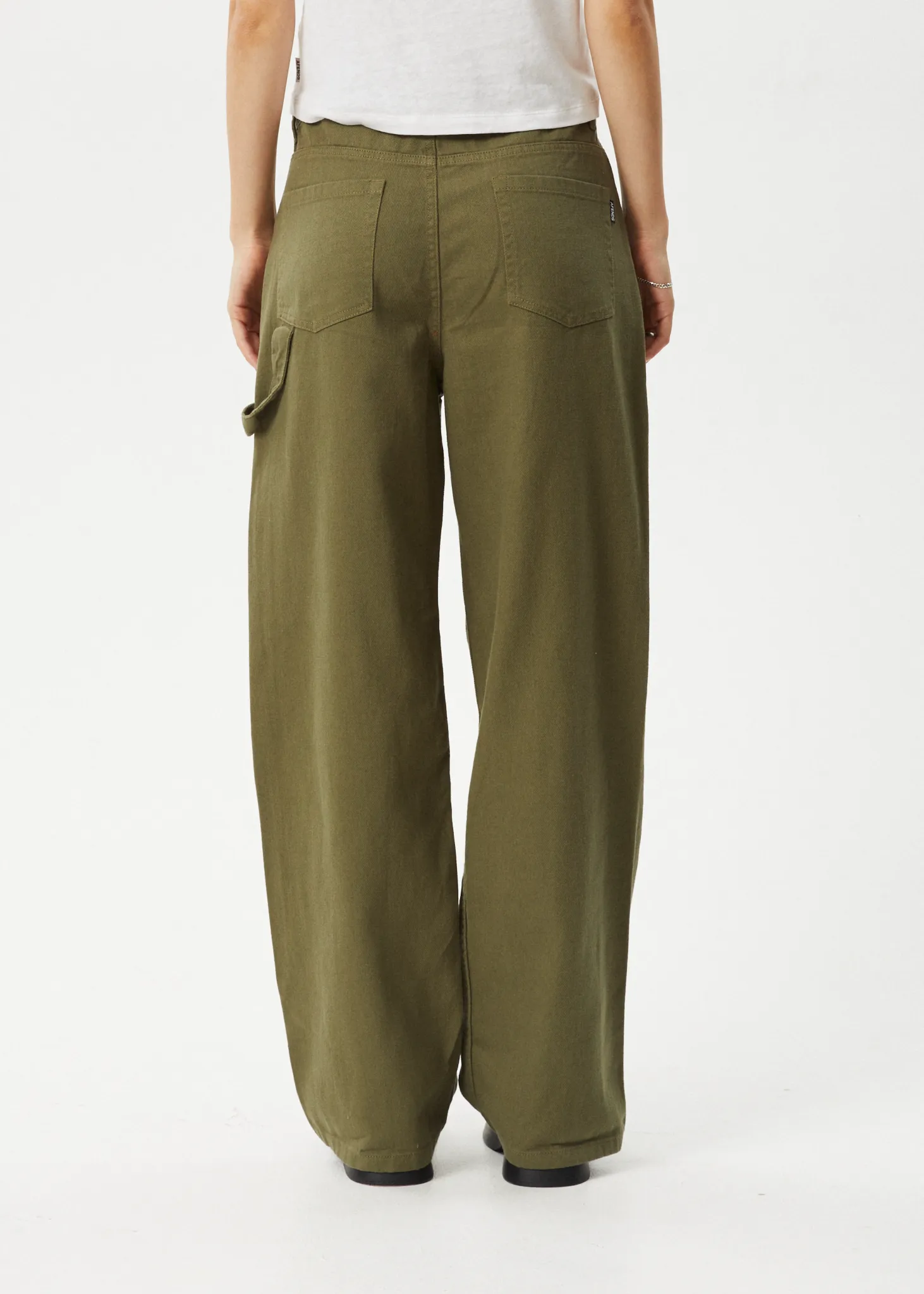 AFENDS Womens Roads - Carpenter Pants - Military