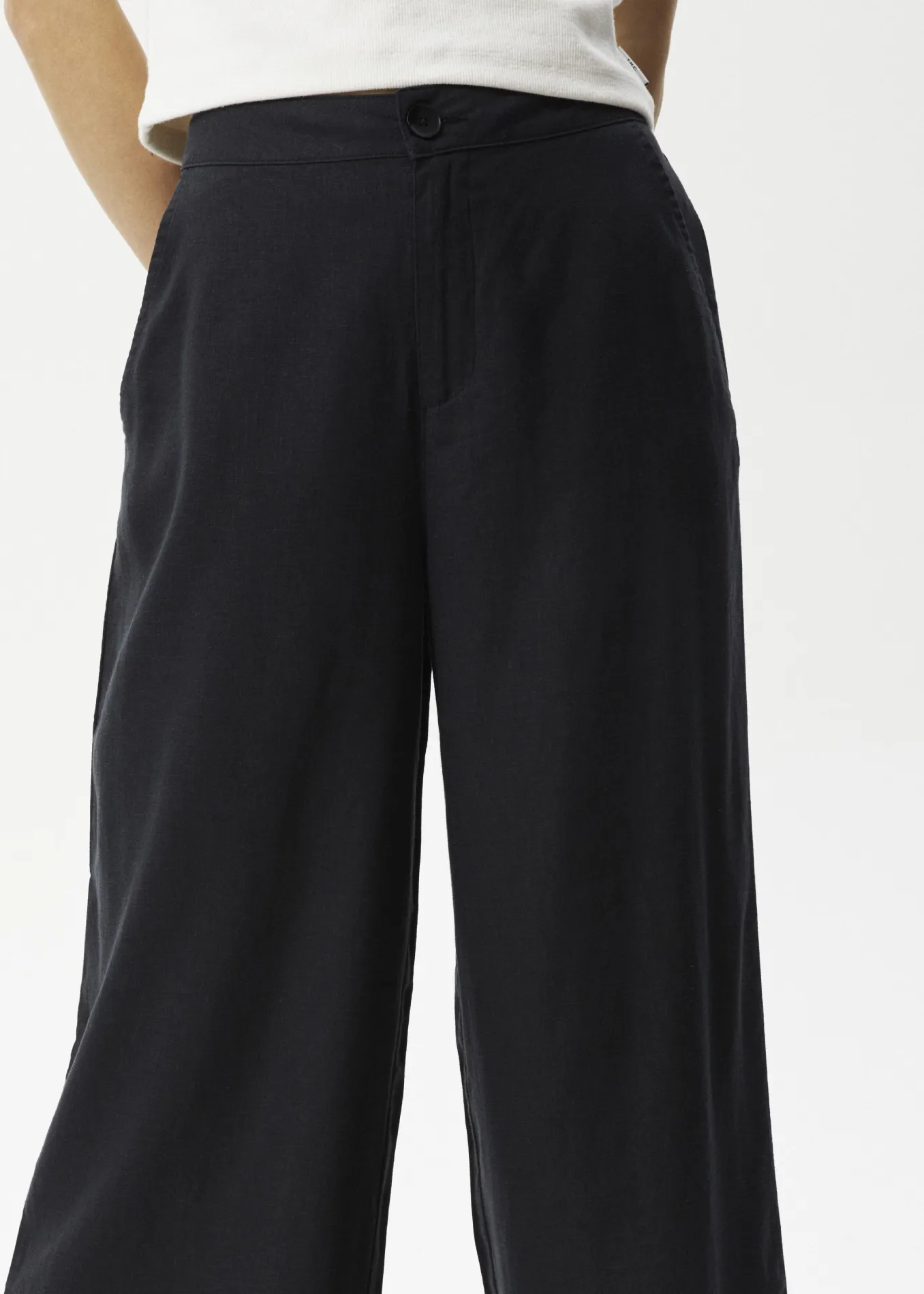 AFENDS Womens Sienna - Wide Leg Pants - Black