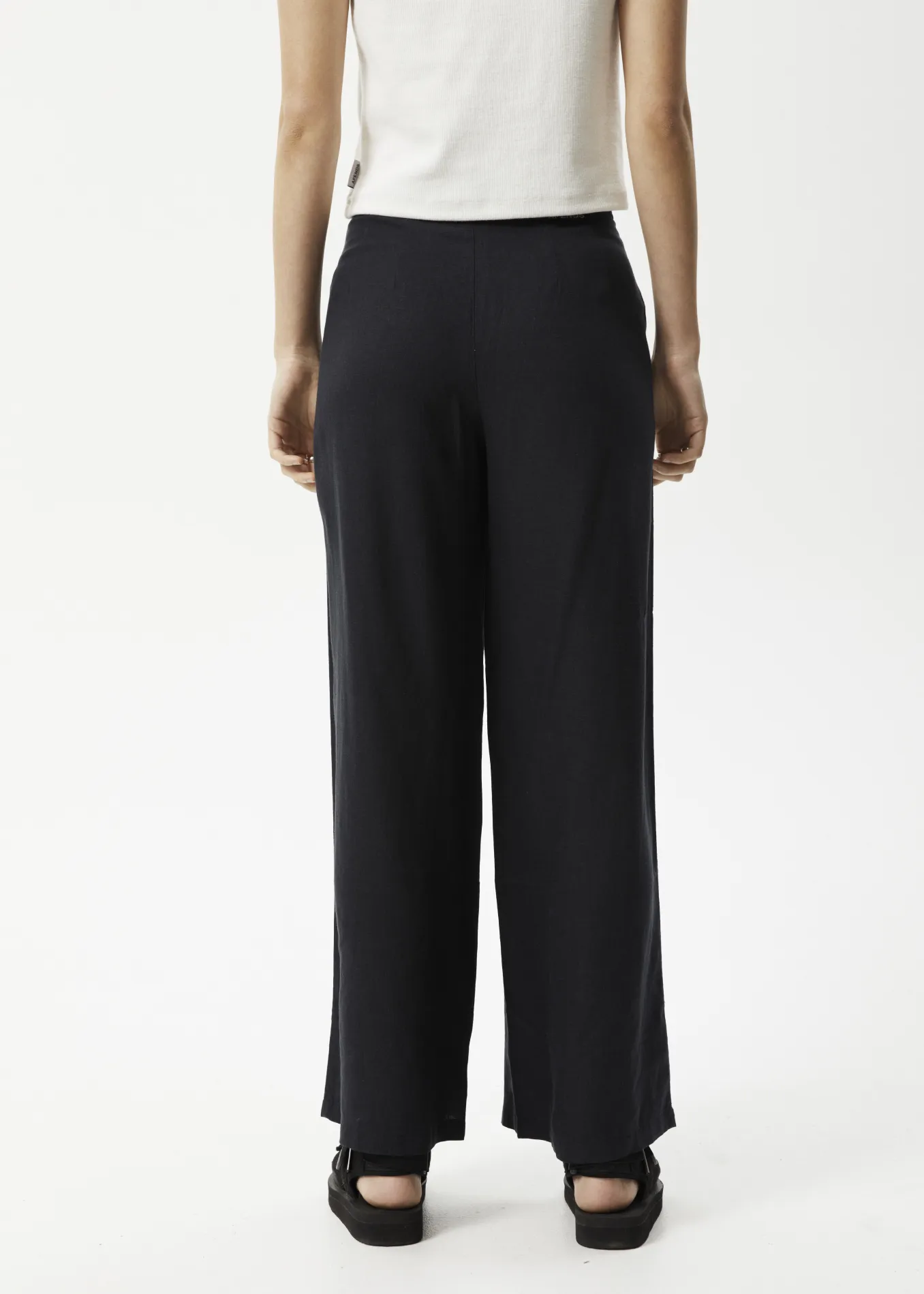 AFENDS Womens Sienna - Wide Leg Pants - Black