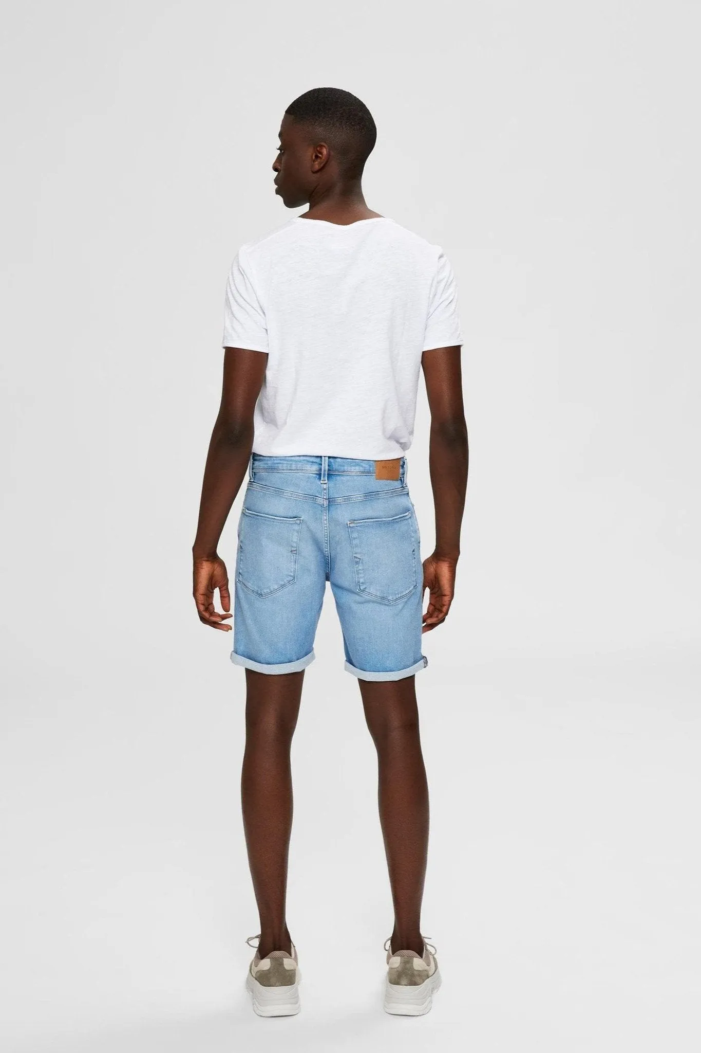 Alex Ripped Shorts - Light Blue Denim