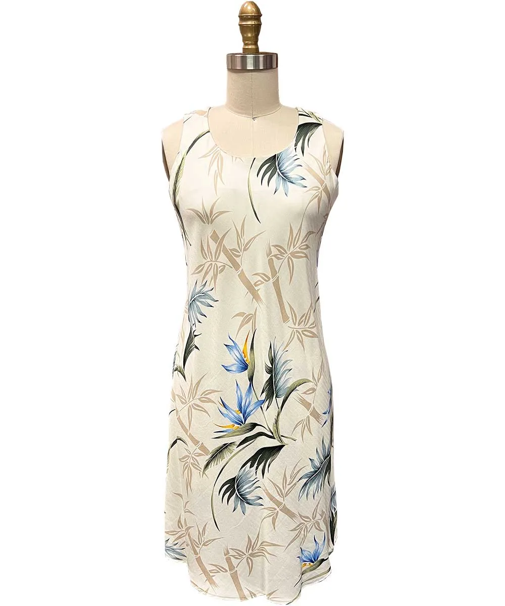 Bamboo Paradise Cream Tank Dress