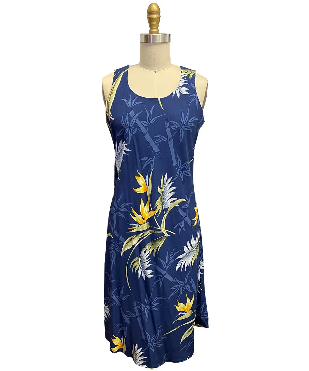 Bamboo Paradise Navy Tank Dress