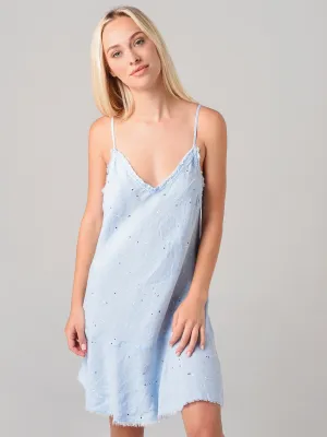 Bella Dahl - Ruffle Hem Fray Cami Dress in Skyway