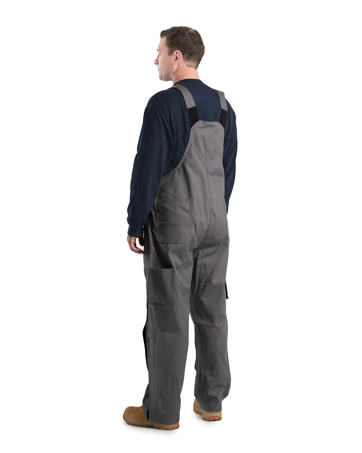 Berne Mens Flame Resistant Unlined Slate Bib Overall