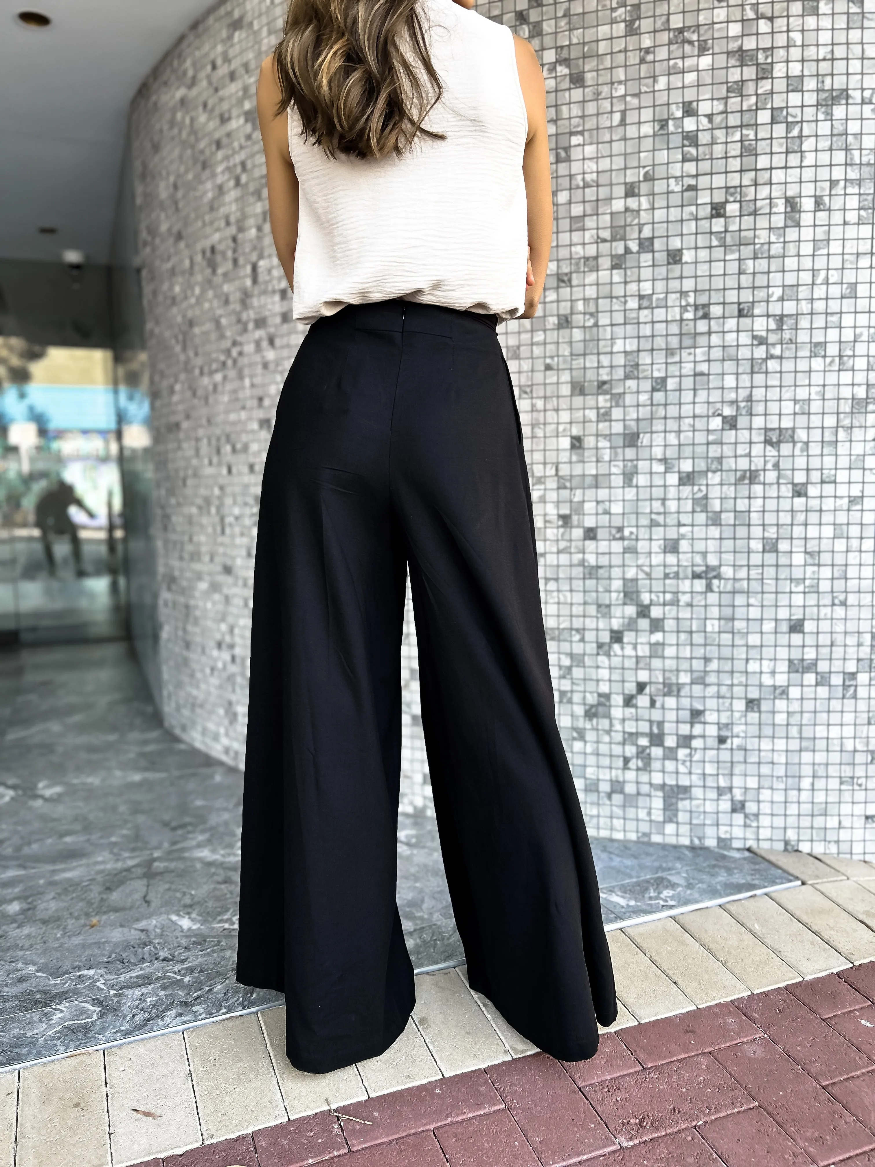 BESSIE Wide Leg Linen Pants