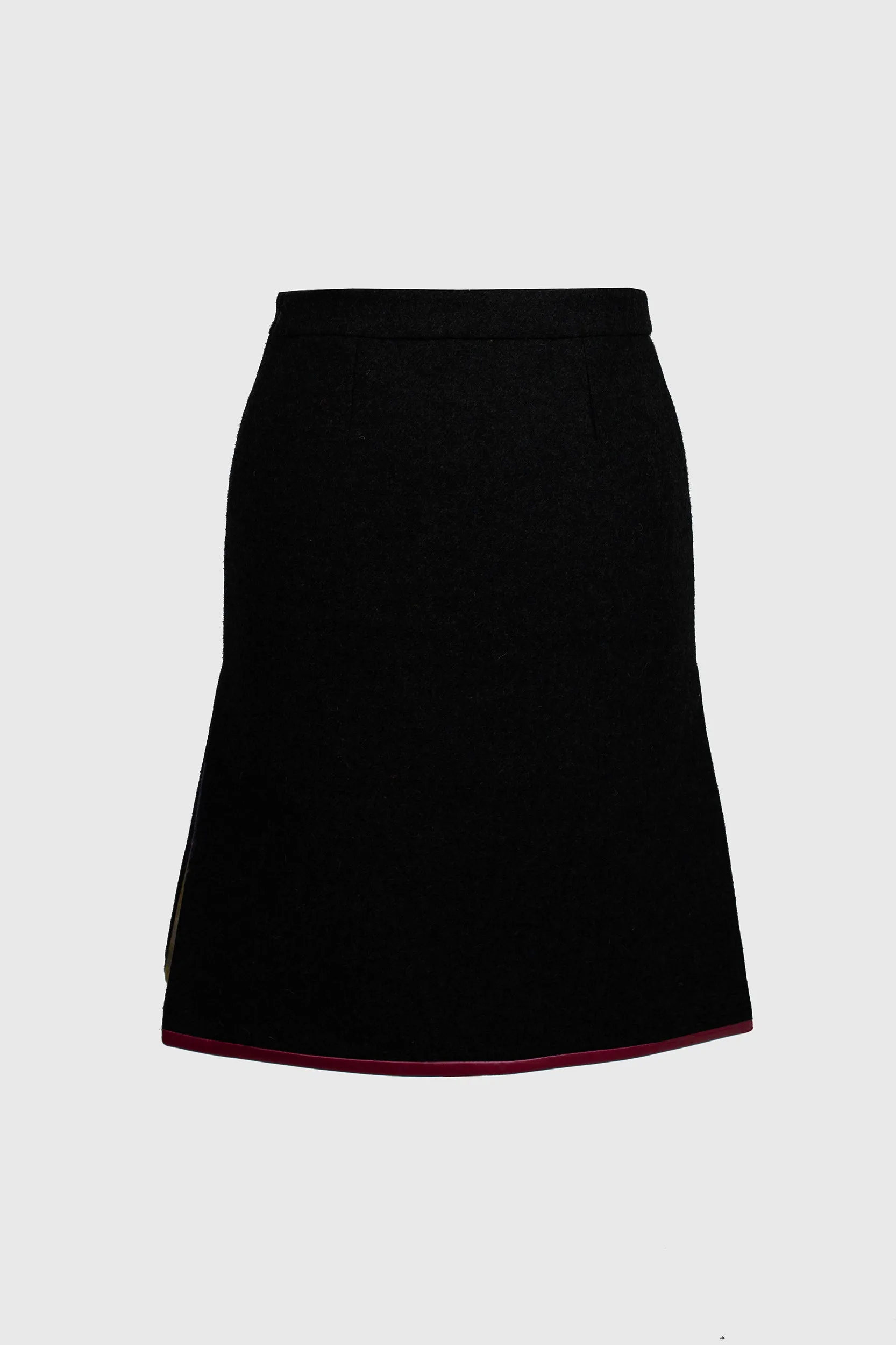 Bitten Skirt - Black Wool