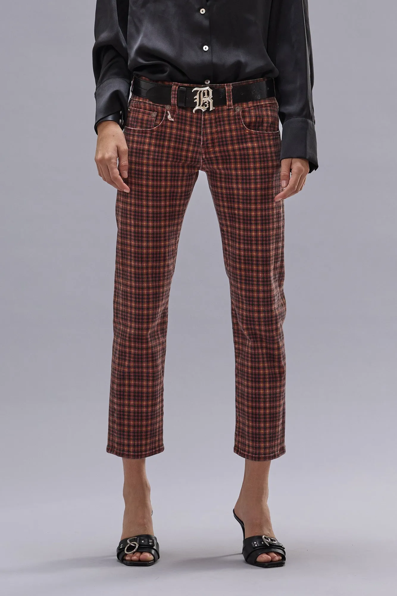 BOY STRAIGHT - PRINTED AUBURN PLAID