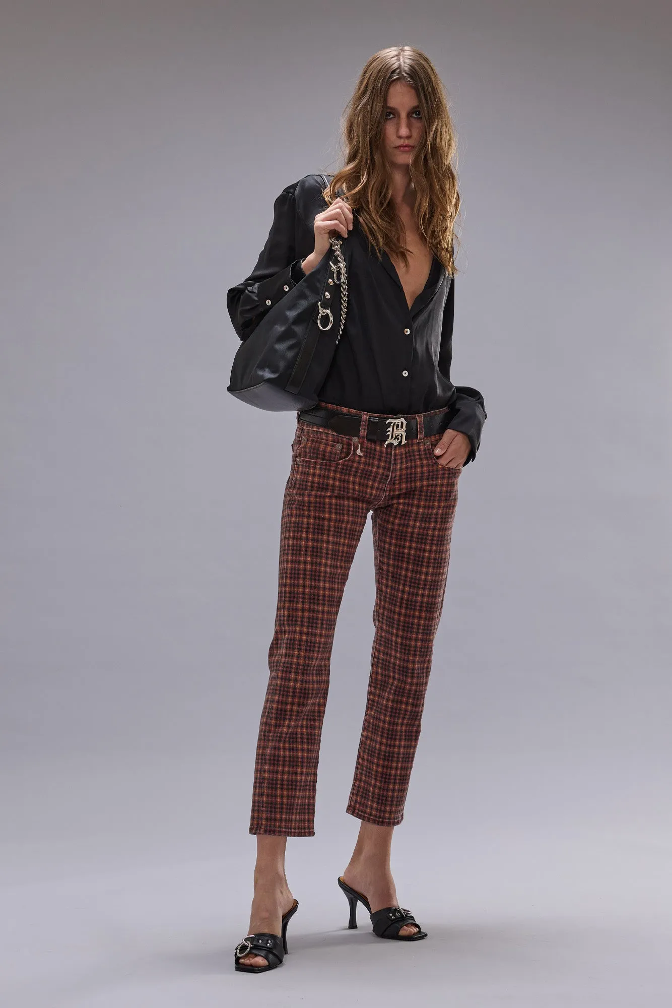 BOY STRAIGHT - PRINTED AUBURN PLAID