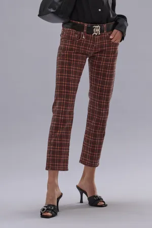 BOY STRAIGHT - PRINTED AUBURN PLAID