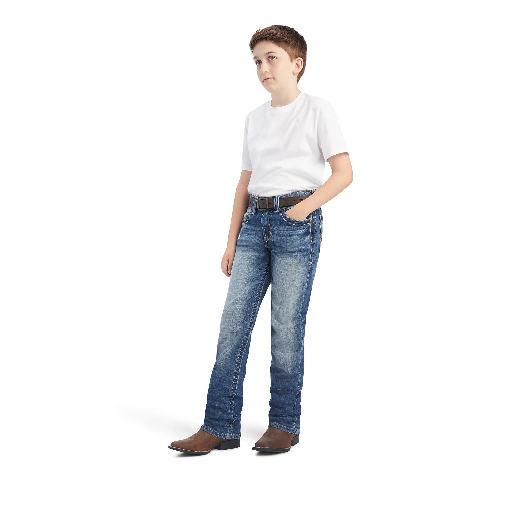 Boy's Ariat B5 Slim Cutler Stackable Straight Leg Jean #10041089-C