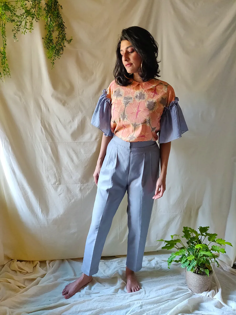 Citrus collared top