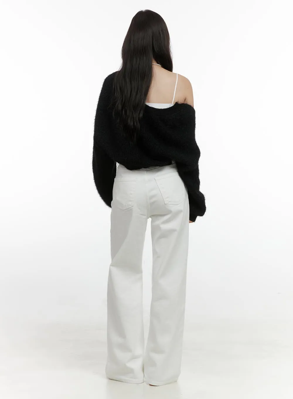 Cotton Solid Wide-Leg Pants OS423