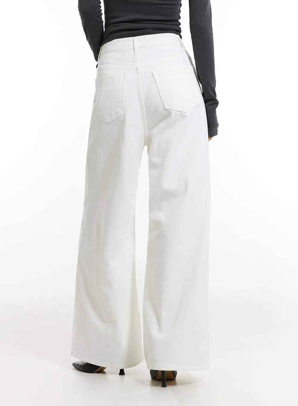 Cotton Wide Leg Flare Pants IN308