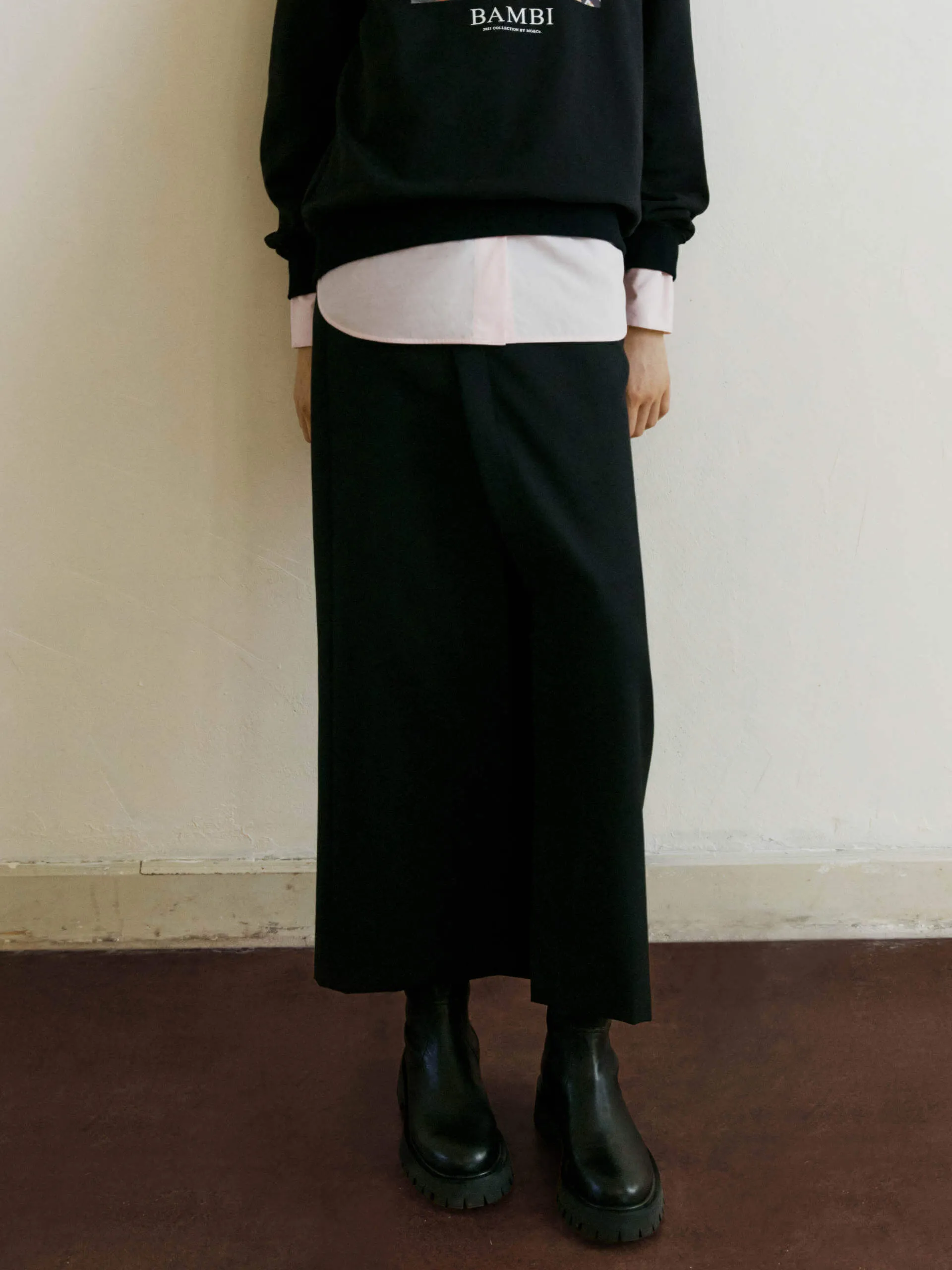 Deconstruct Slit Straight Skirt