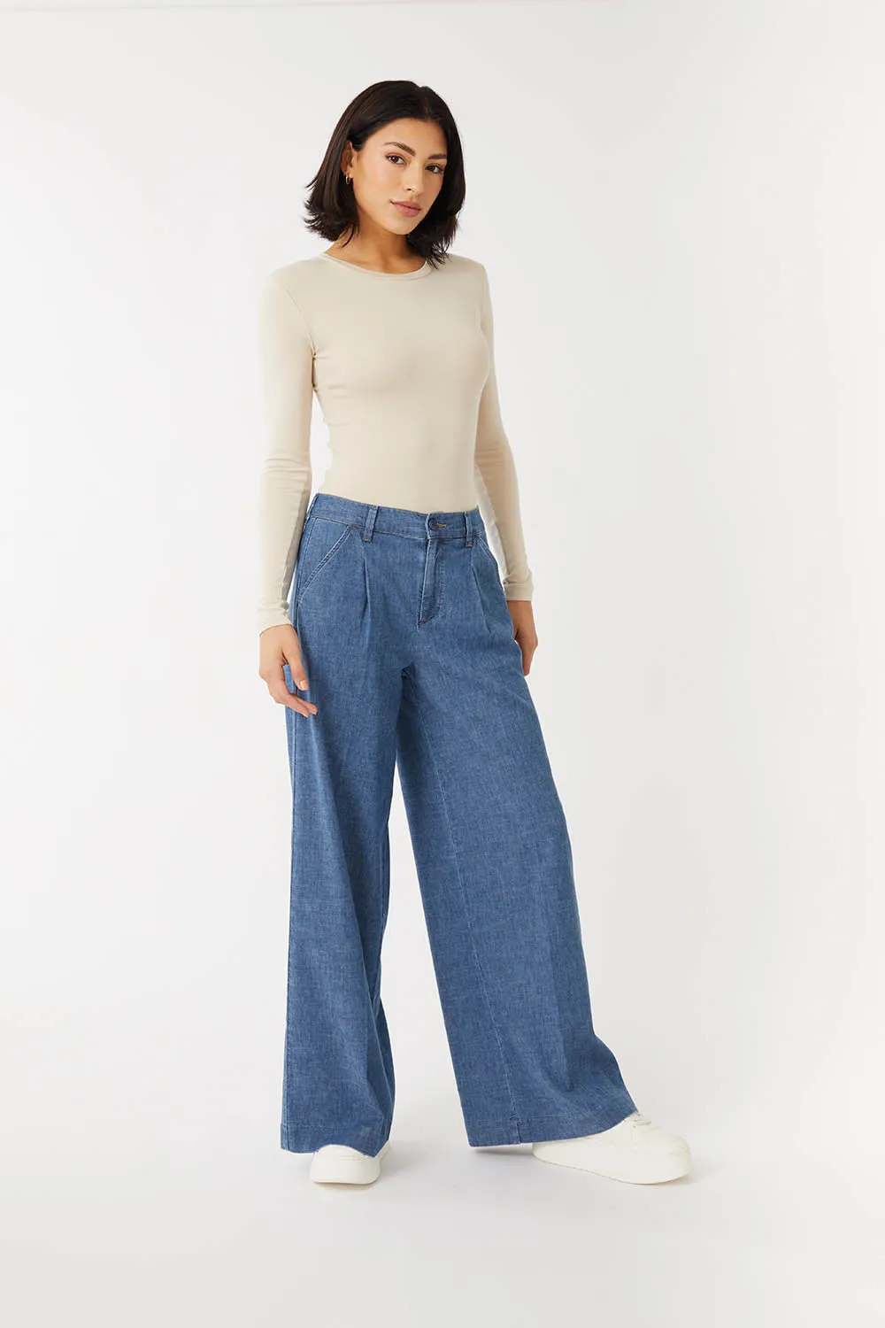 Denim by Nature™ Brooke Wide Leg Pant