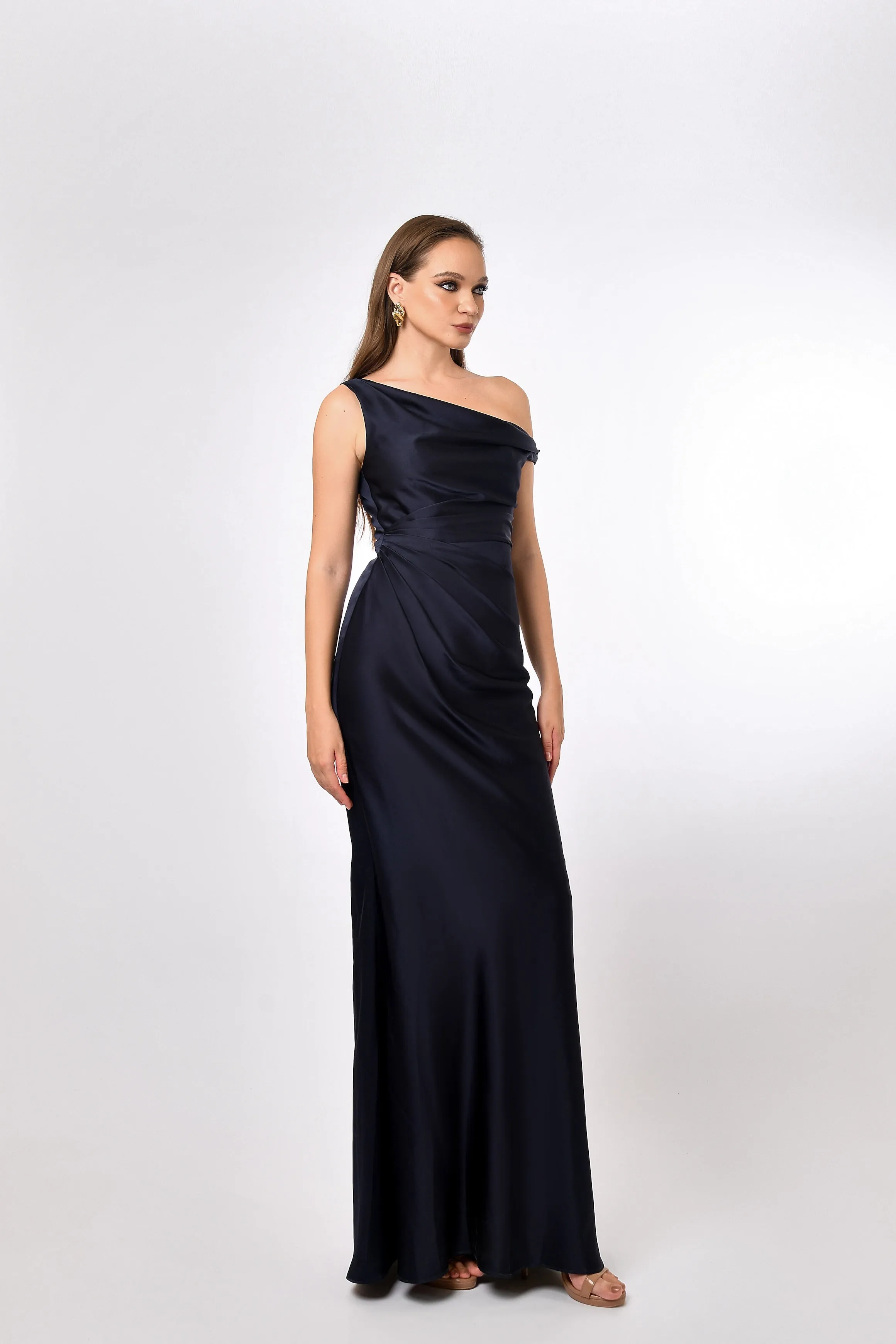 Eliya One Shoulder Drape Maxi