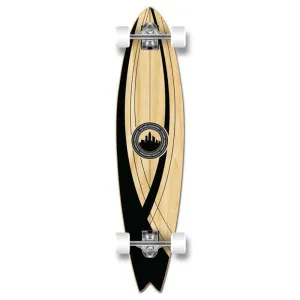 Fishtail Longboard 40 inch Onyx from Punked - Complete