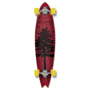 Fishtail Longboard 40 inch Pines Red from Punked - Complete