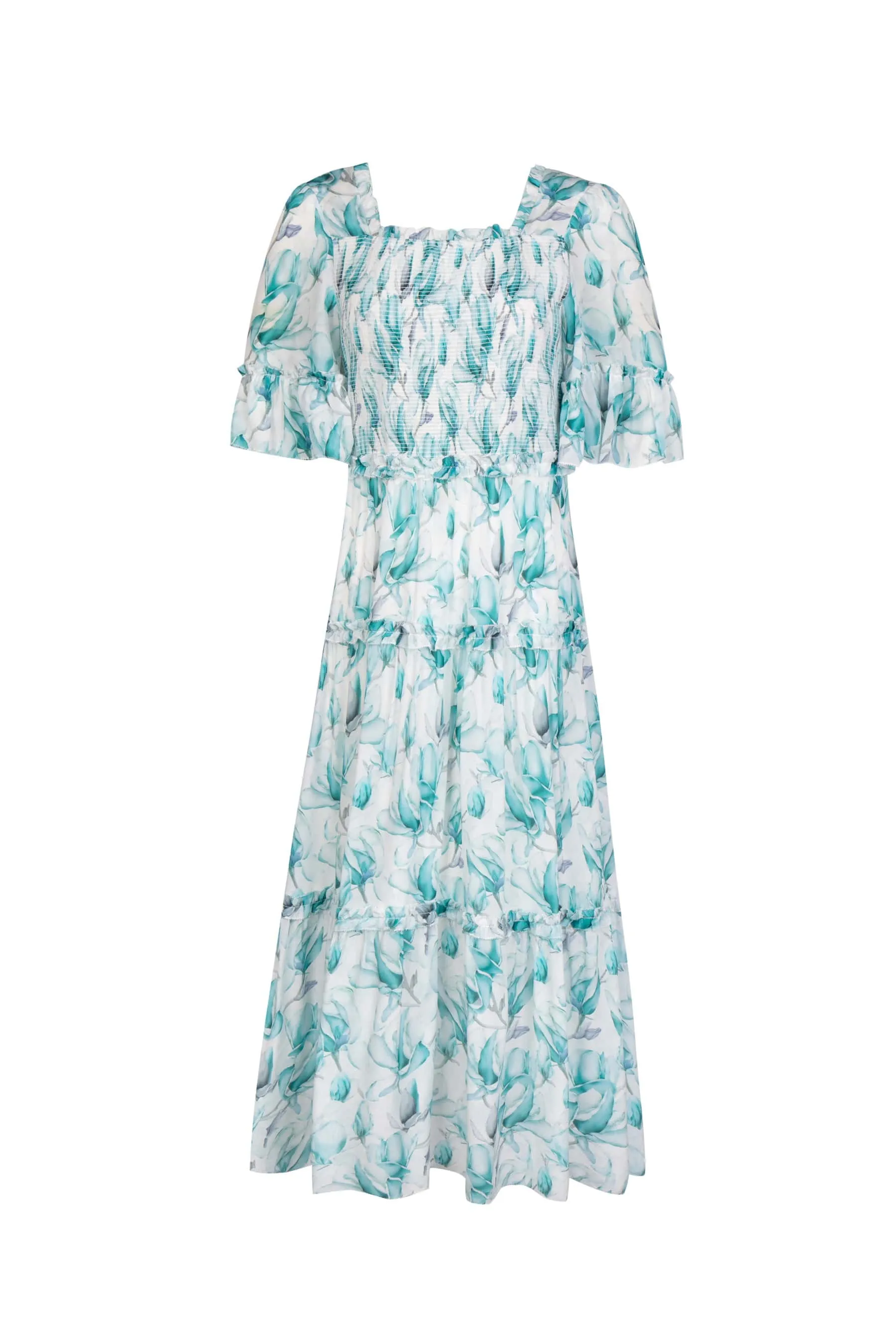 GDS Risette Silk  Long Dress | Blue Print