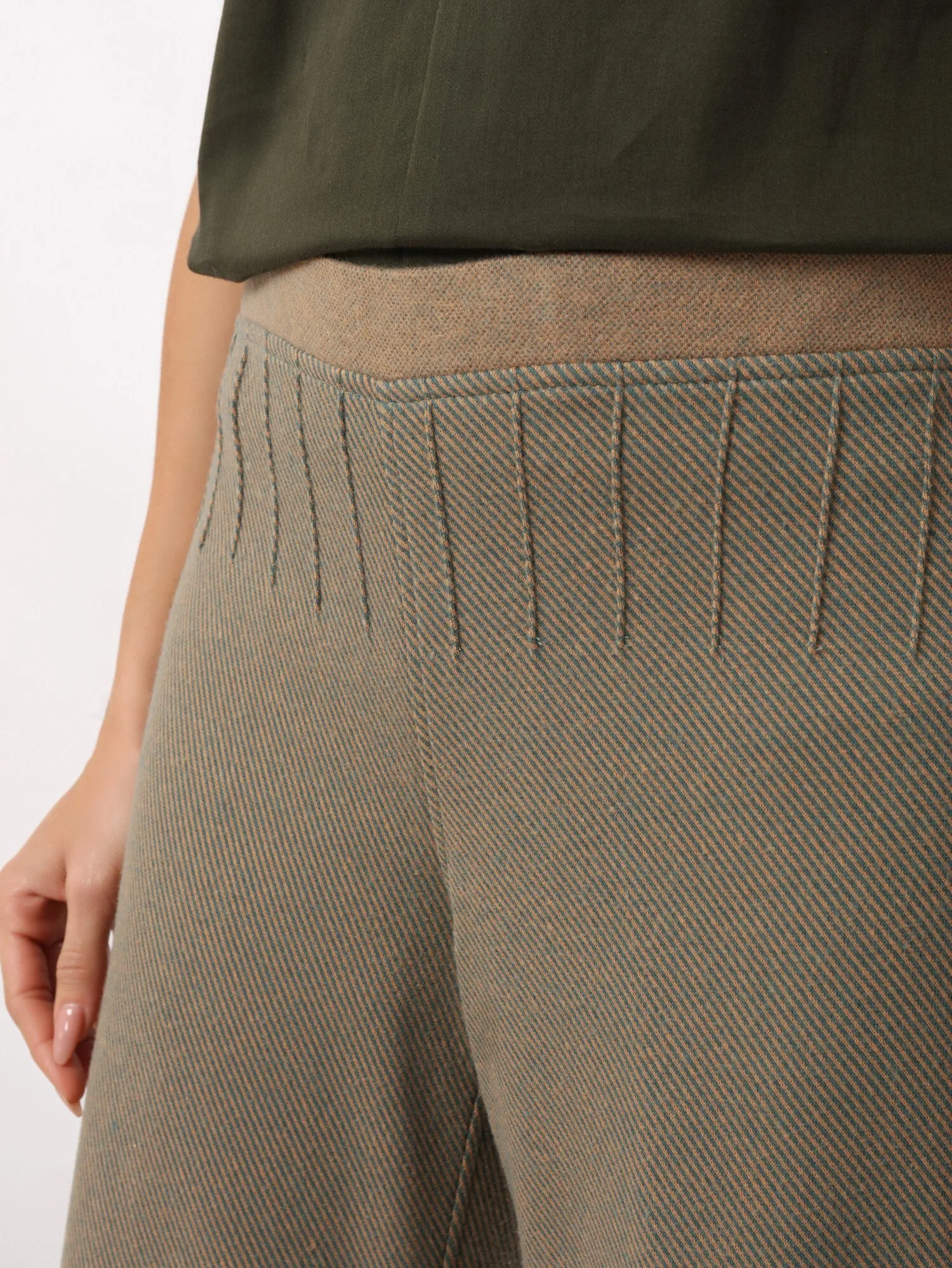 Jacquard wide leg pants