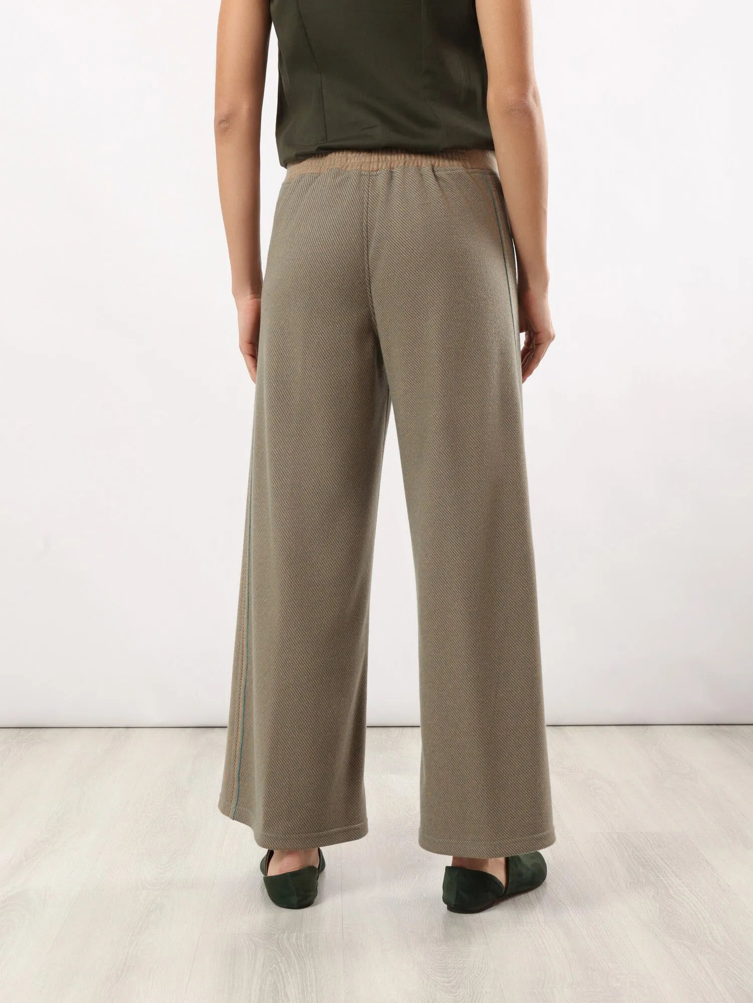 Jacquard wide leg pants