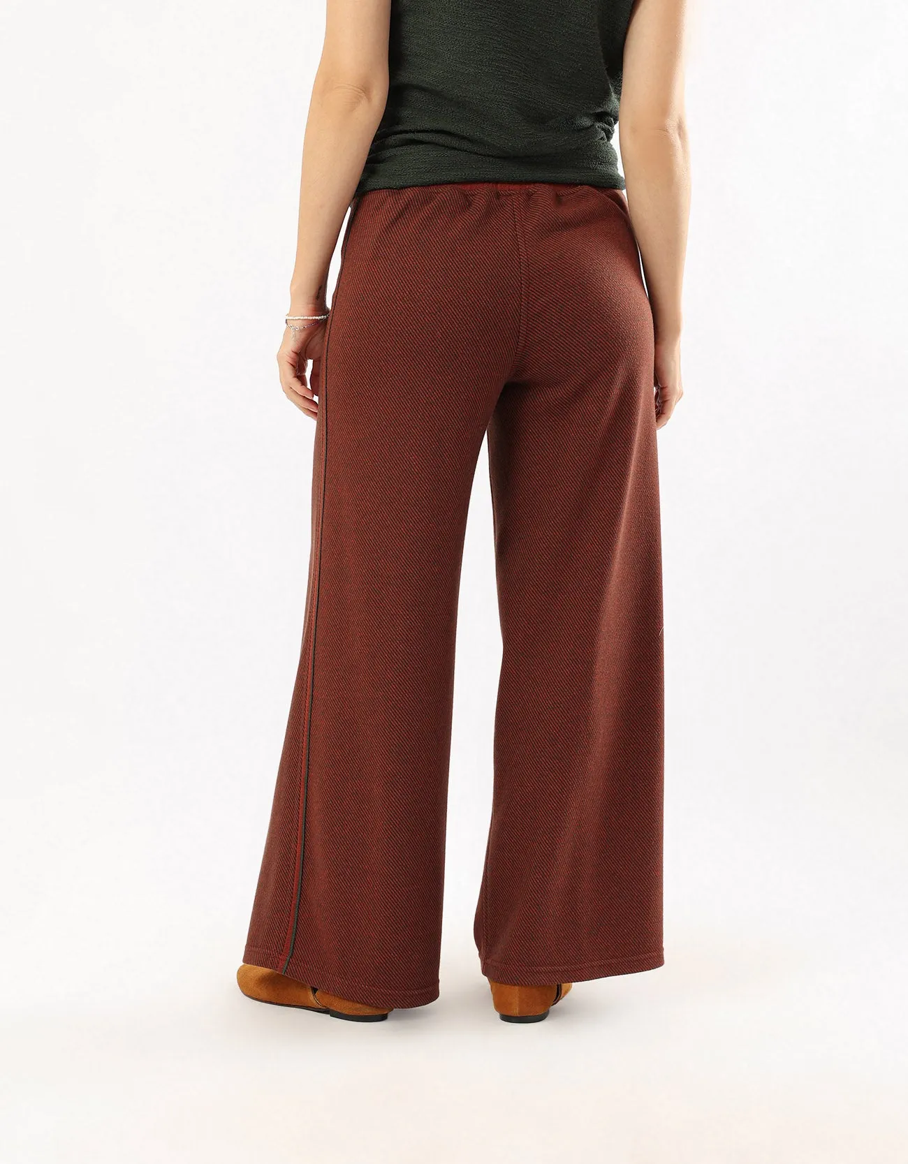 Jacquard wide leg pants