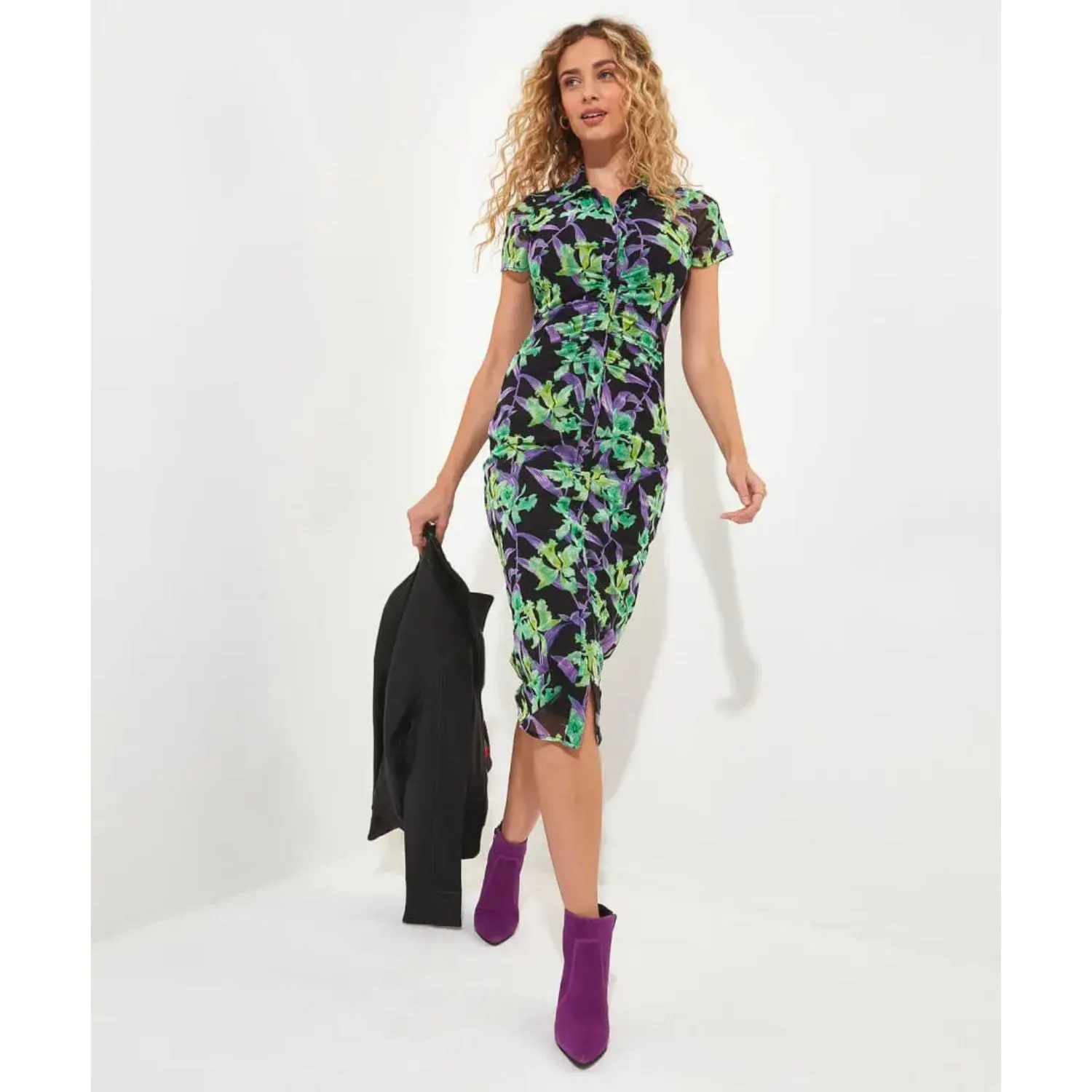 Joe Browns 8 Multi-Coloured Marvellous Mesh Dress