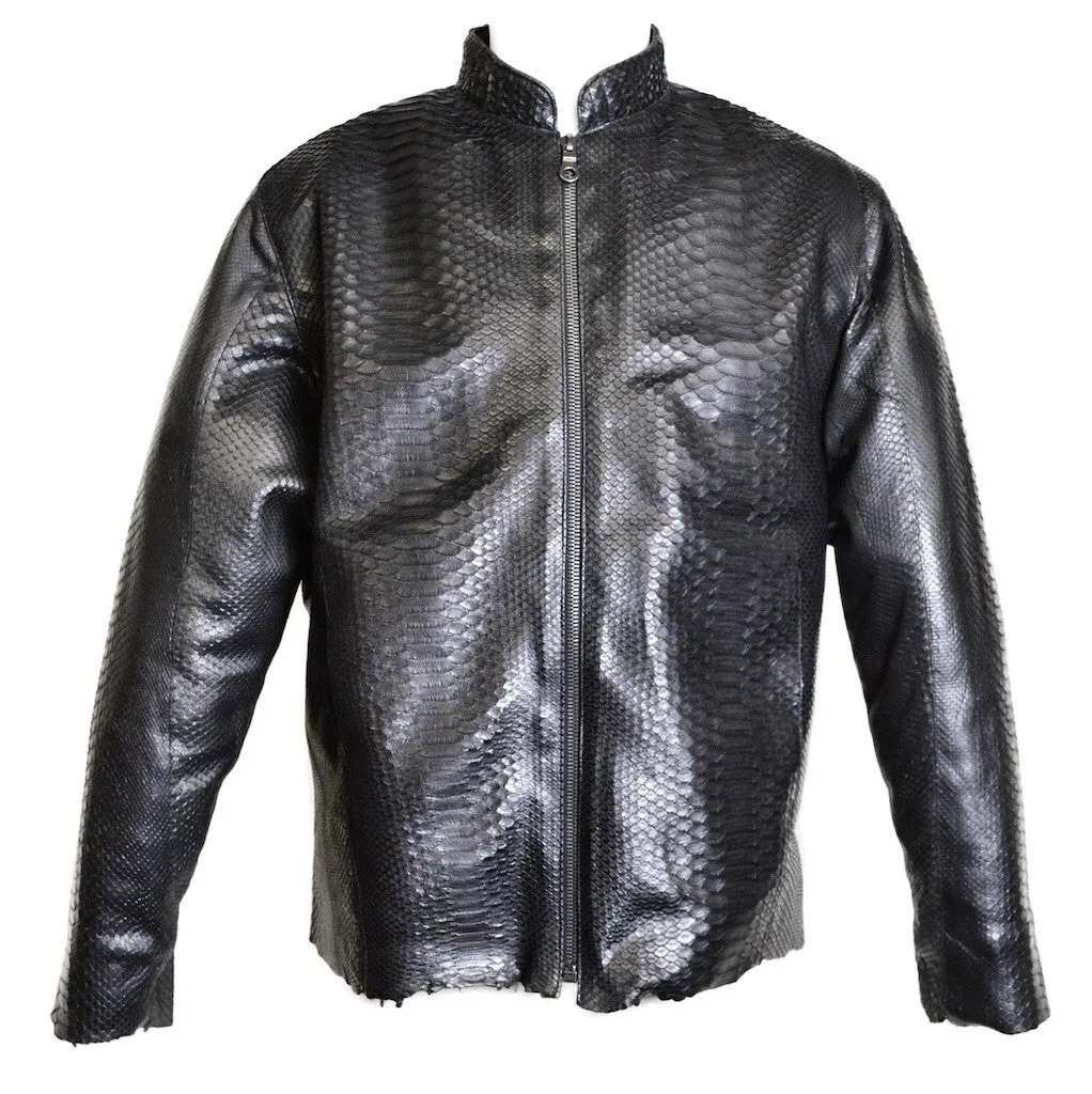 Kashani Baby Soft Python Skin Biker Jacket