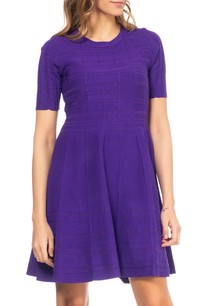 Kastalia Purple Knitted Dress