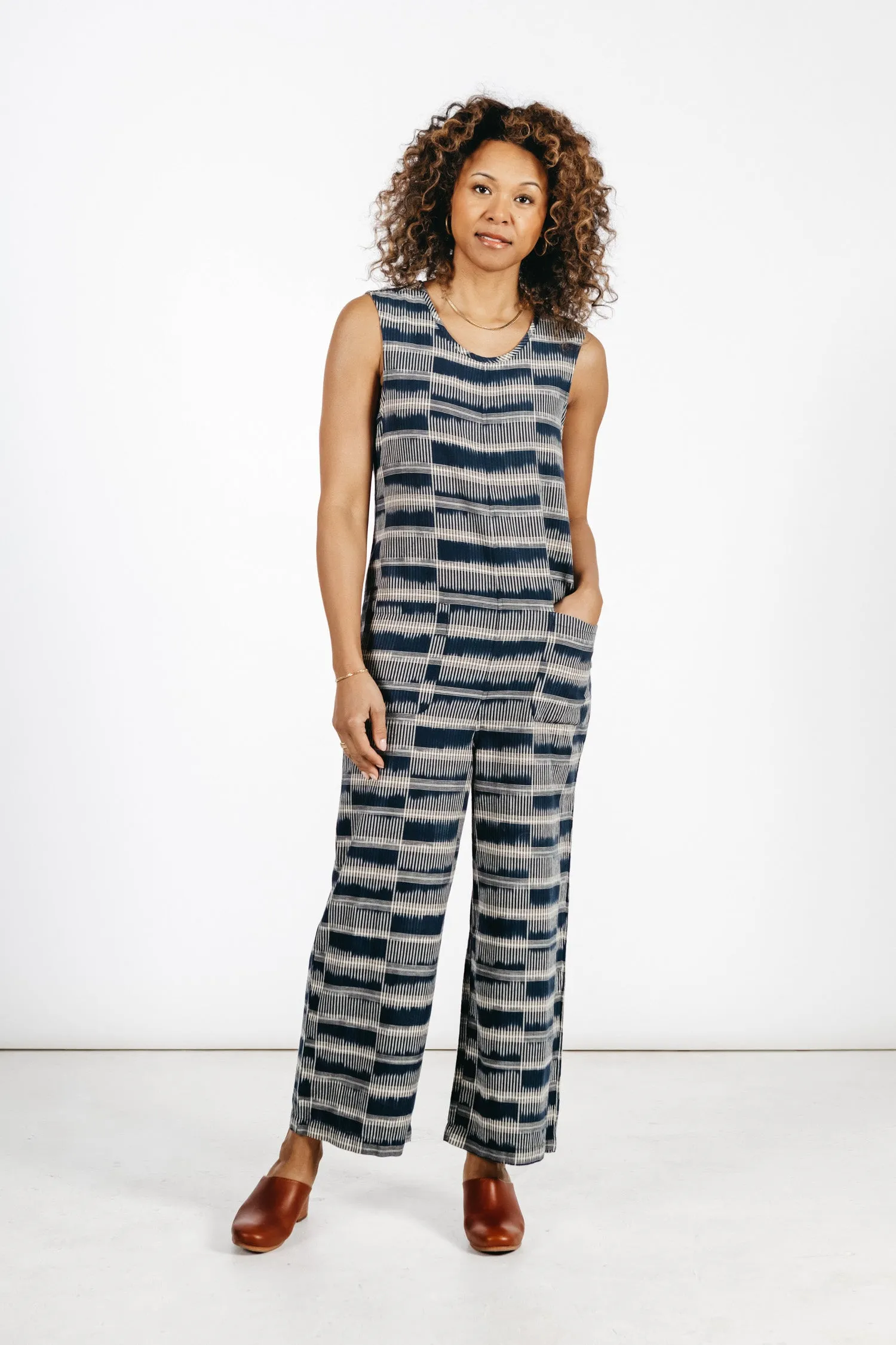 Kay Jumpsuit / Ikat Plaid