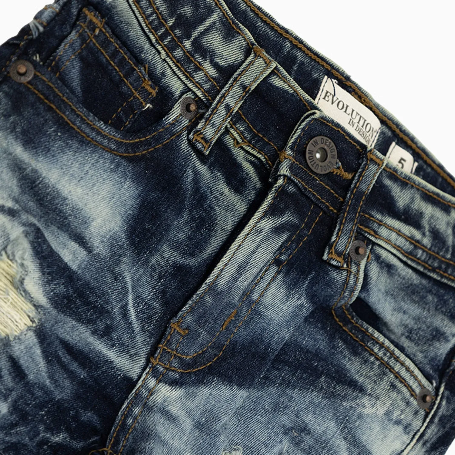 Kid's Little Wild Tiger Denim Shorts