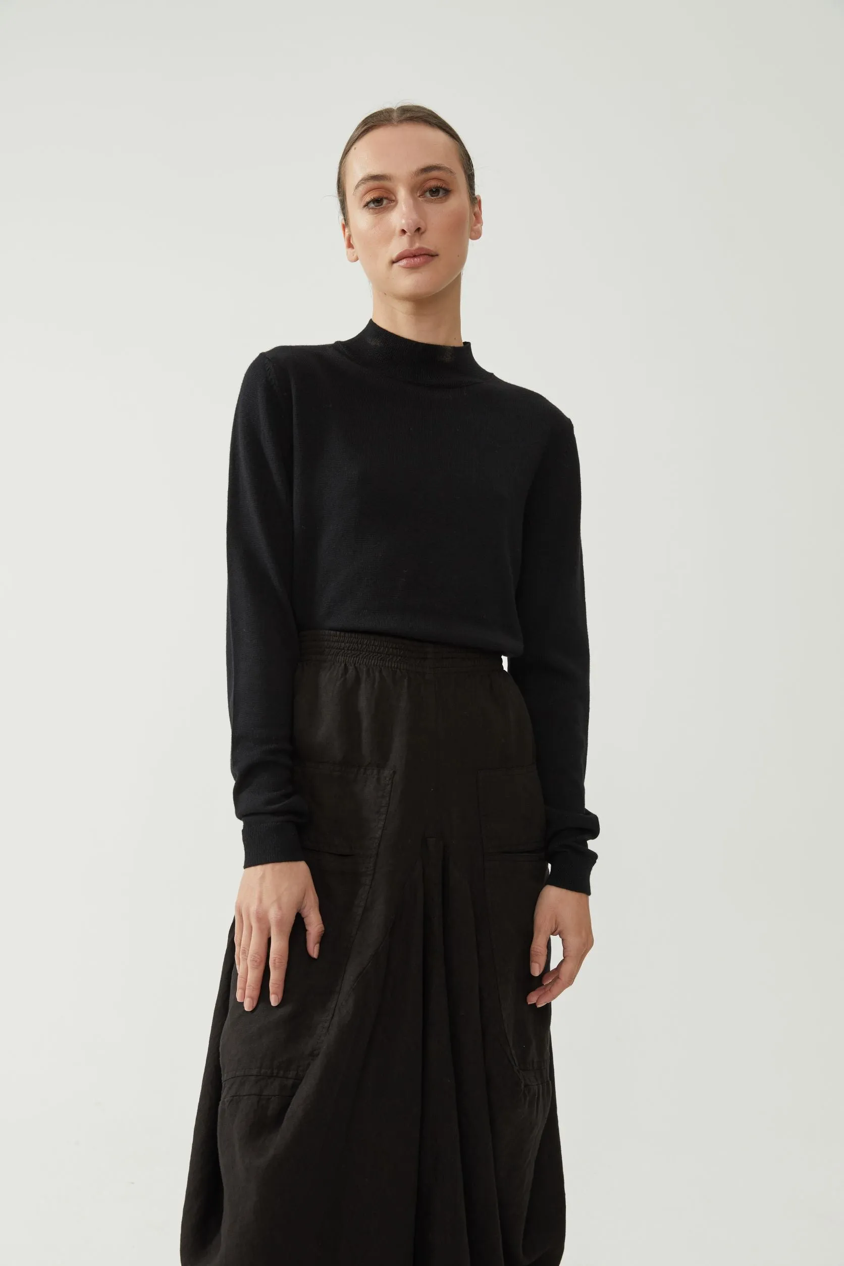 Kiitos Pocket Skirt Black