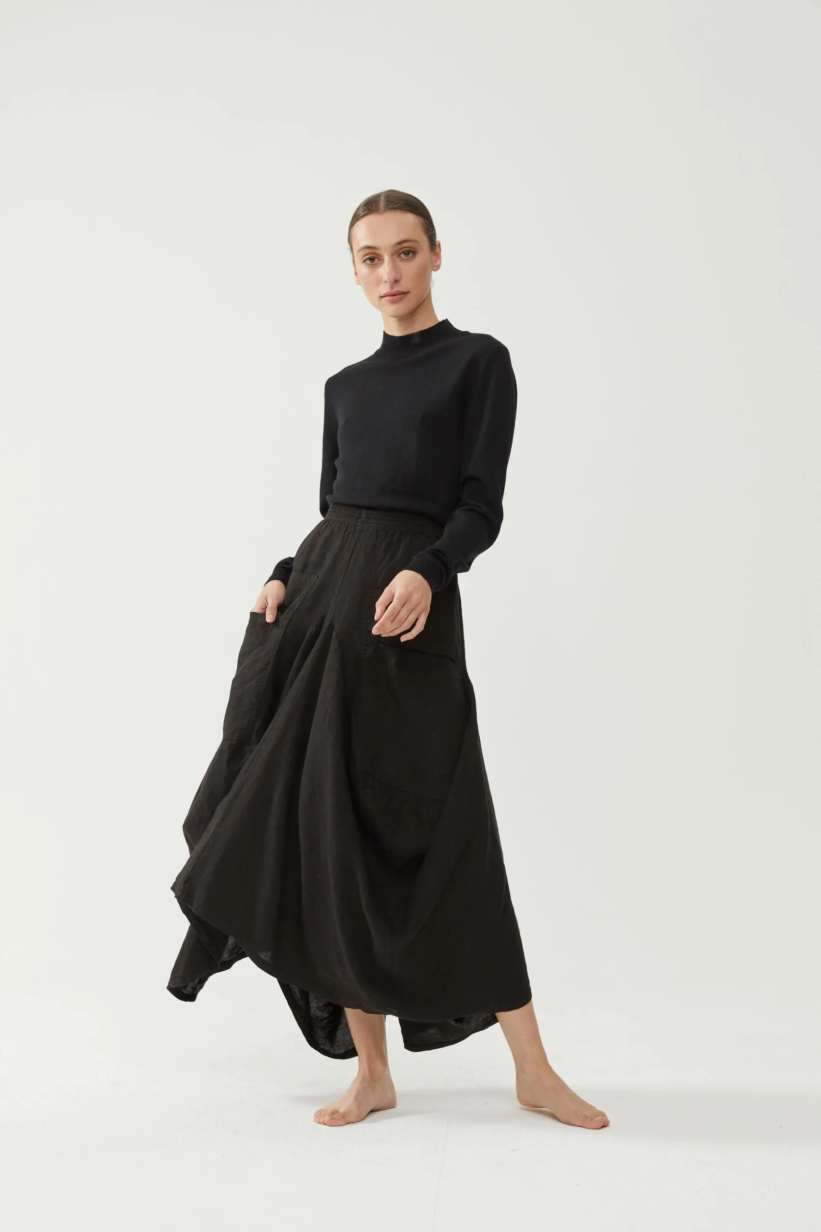 Kiitos Pocket Skirt Black