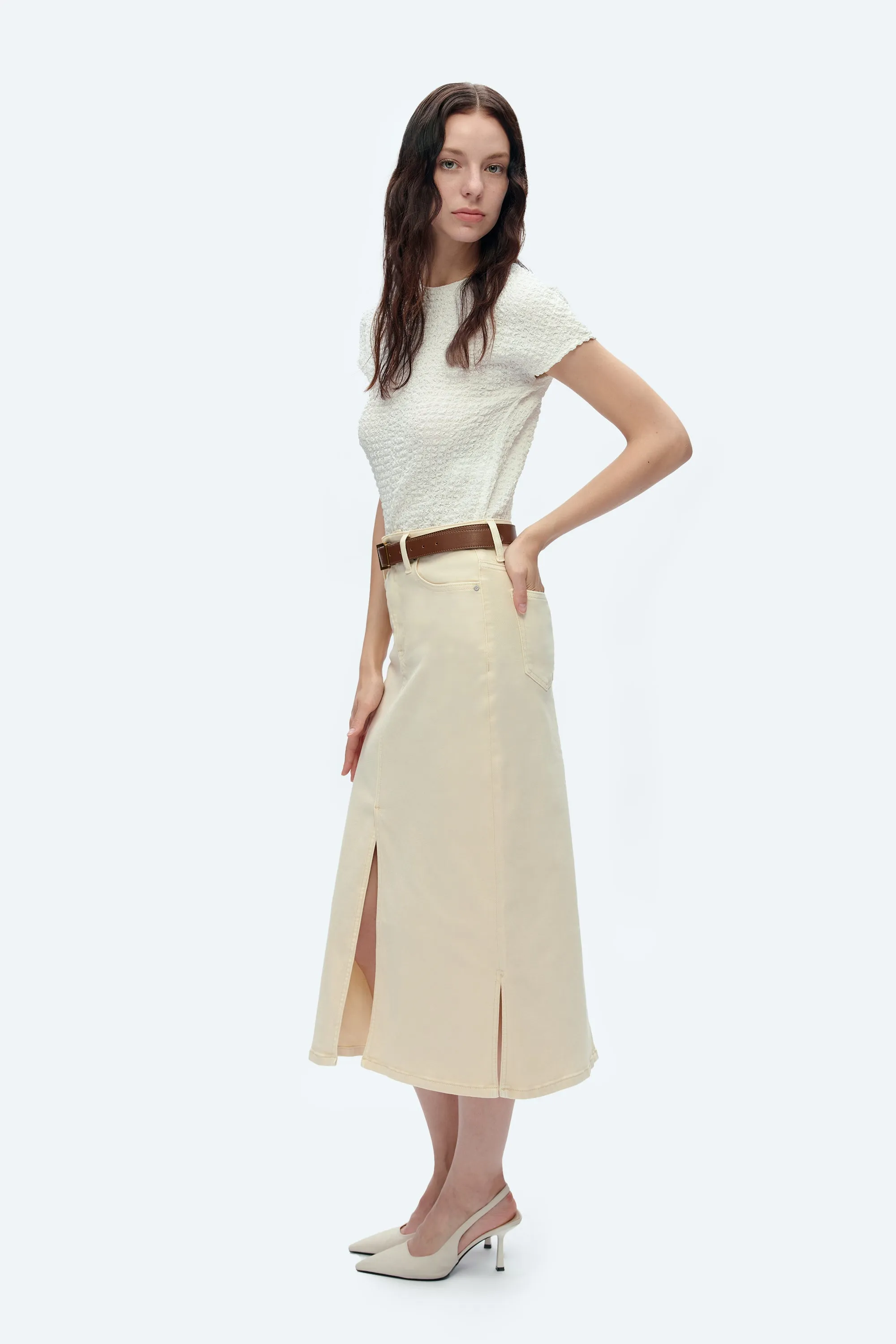 Lila Stretch Fishtail Skirt