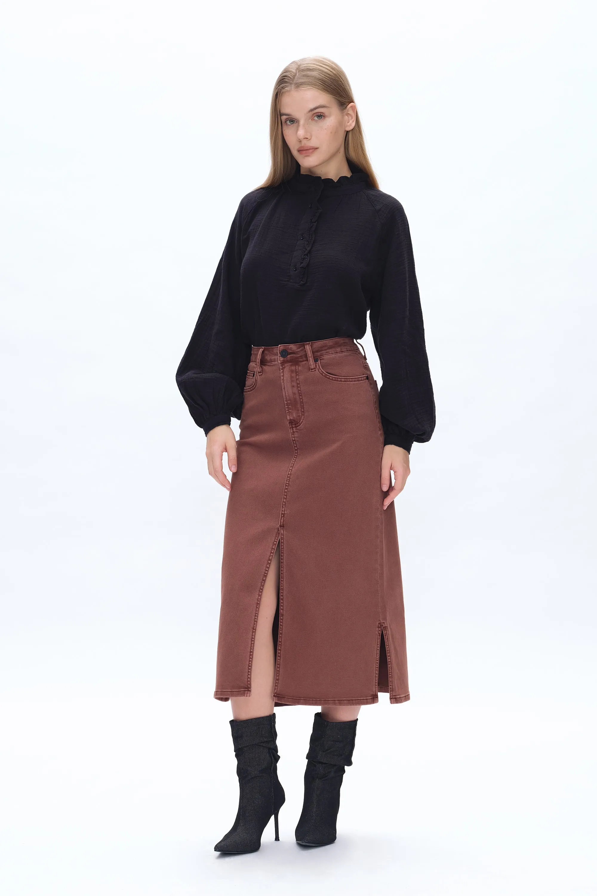 Lila Stretch Fishtail Skirt