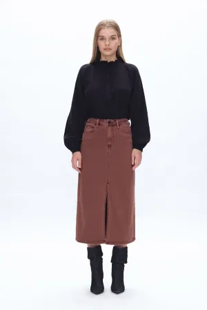 Lila Stretch Fishtail Skirt