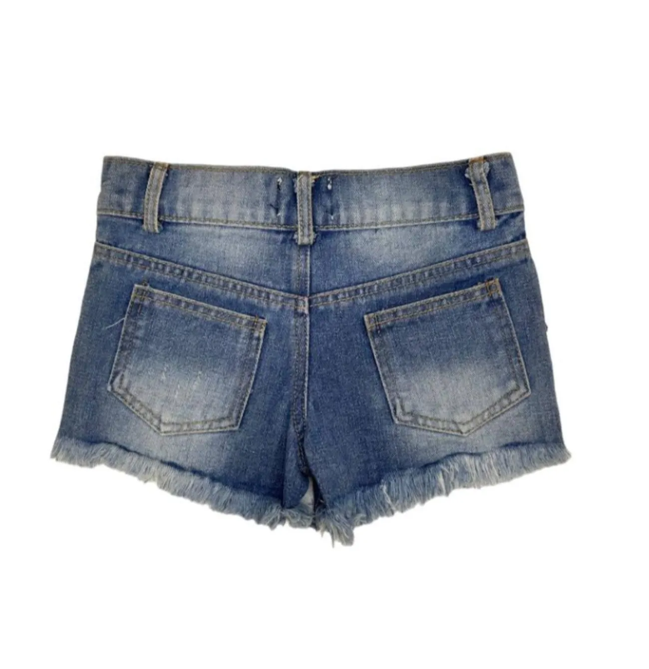 Lola and The Boys Pink Crystal Denim Shorts