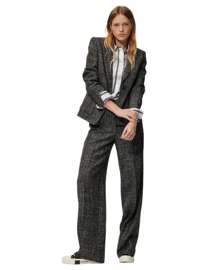 Luisa Cerano Tweed Wide Leg Pants