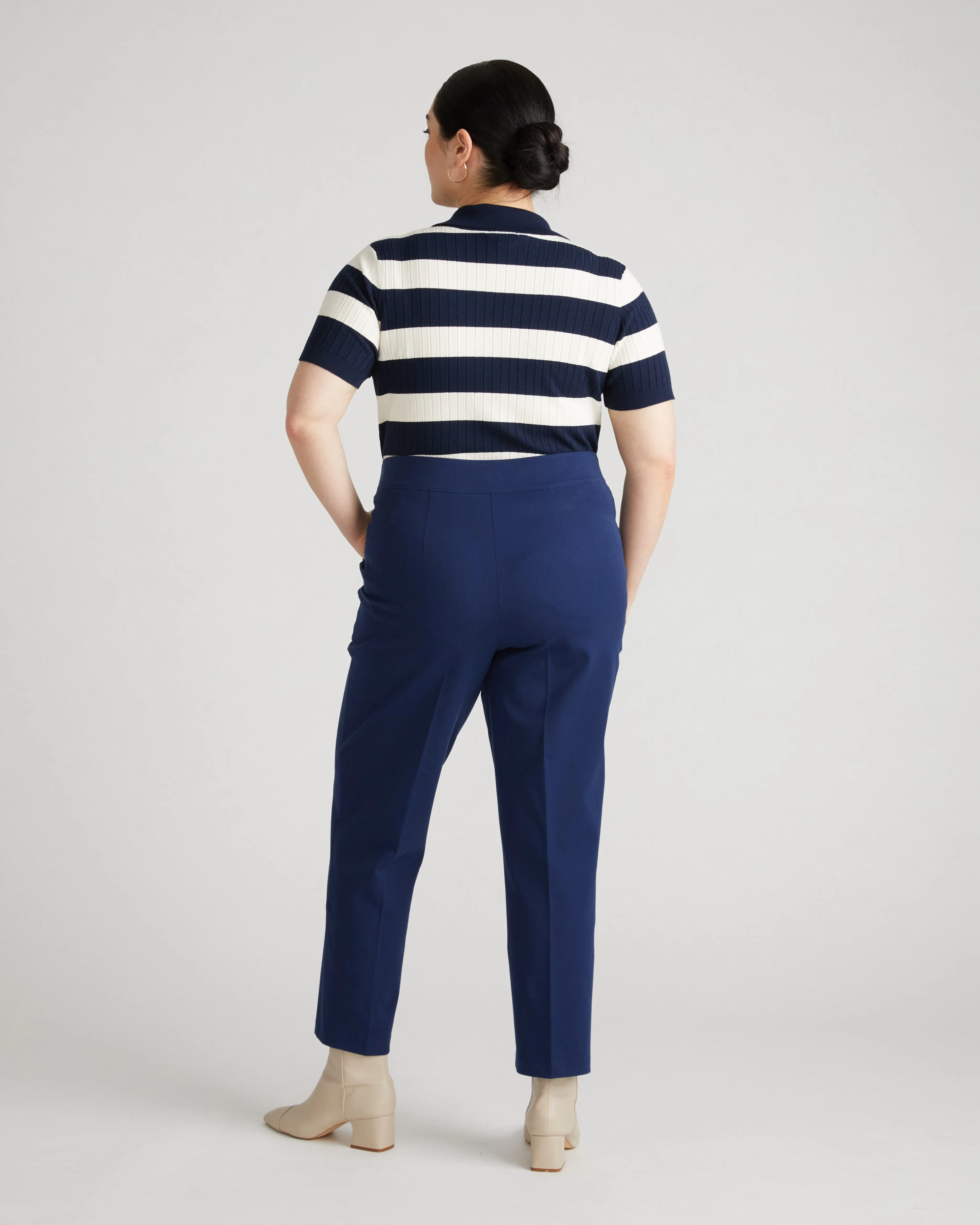 Magic Cotton Straight Leg Pants - Brilliant Navy