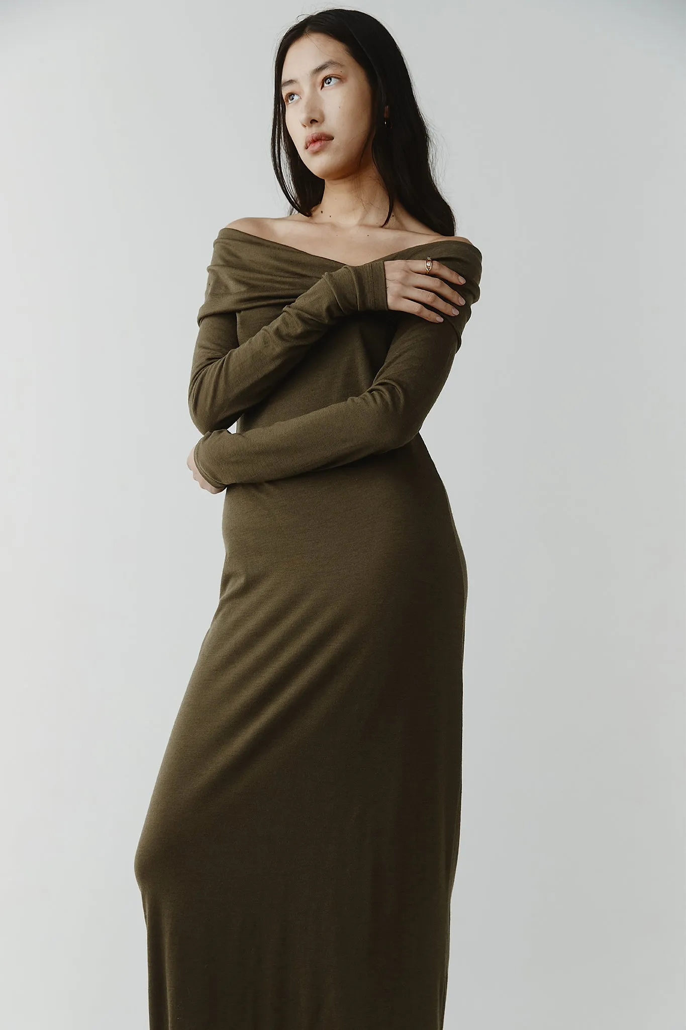 Marle Riley Dress - Merino - Clover