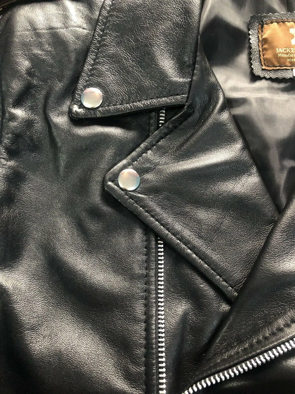 Men's Genuine Lambskin Leather Black Slim Fit Biker Motorcycle Marlon Brando Fashion Leather Jacket