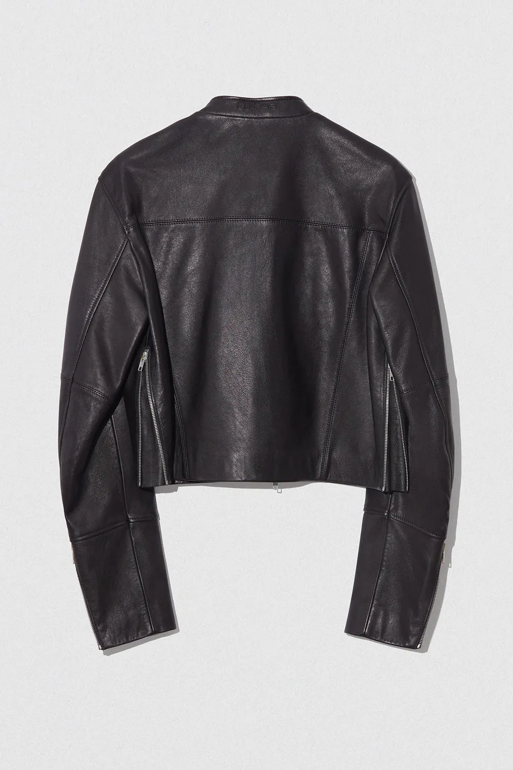 Milena Biker Jacket Black Calf Nappa Leather