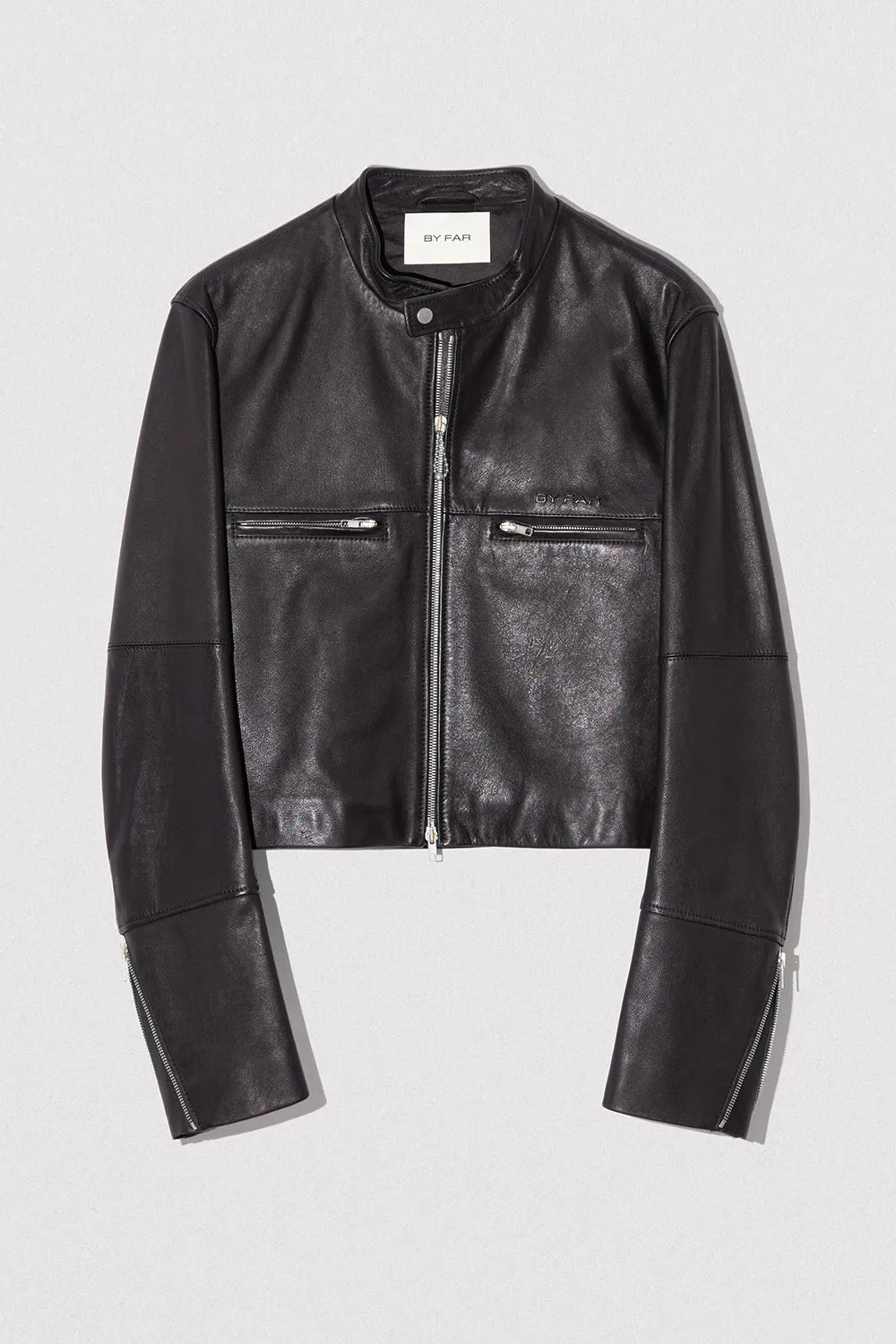 Milena Biker Jacket Black Calf Nappa Leather