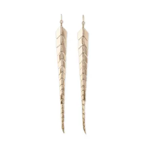 PAVE CENTER LONG FISHTAIL EARRINGS