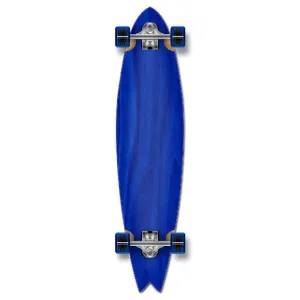 Punked Stained Blue Fishtail Blank Longboard