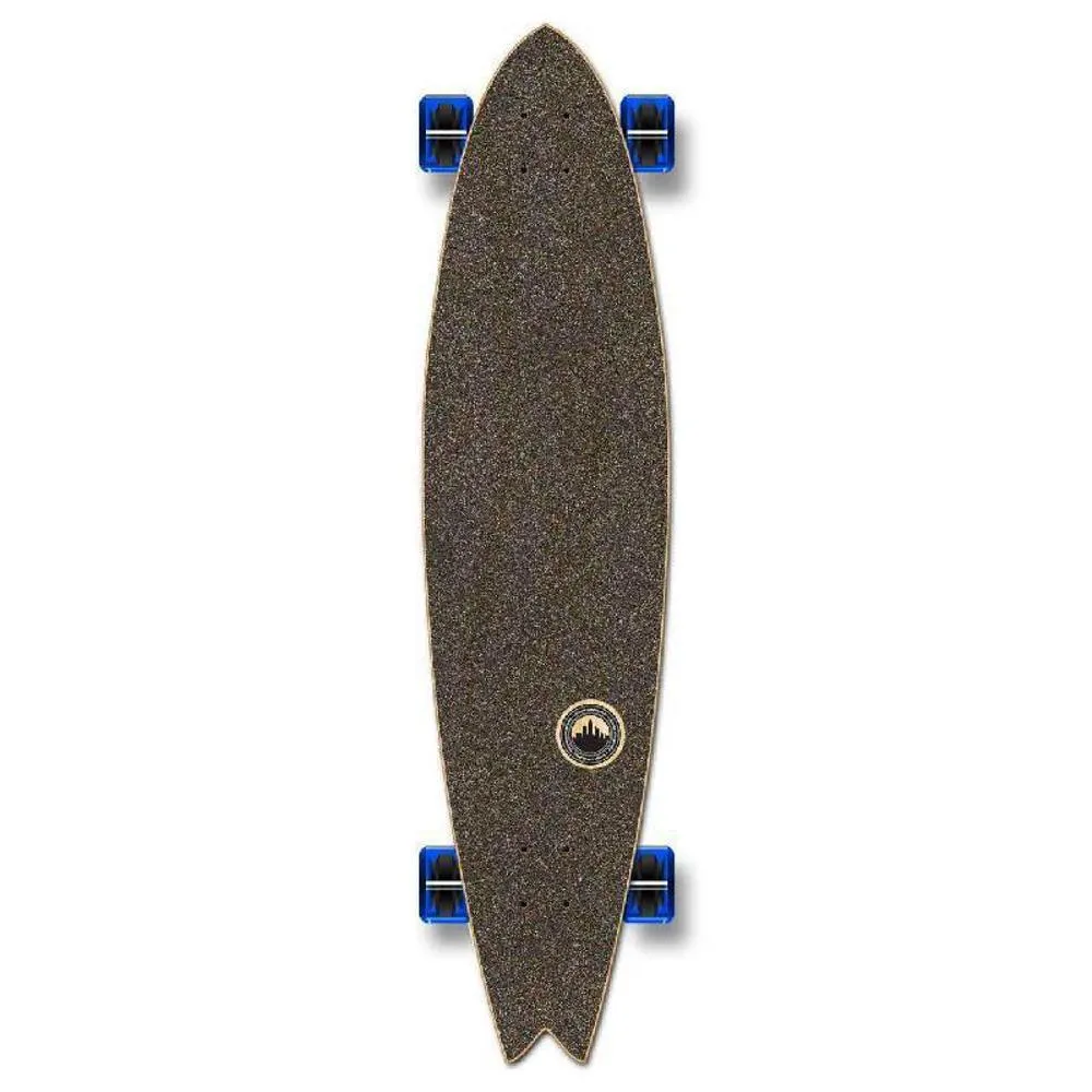 Punked Stained Blue Fishtail Blank Longboard