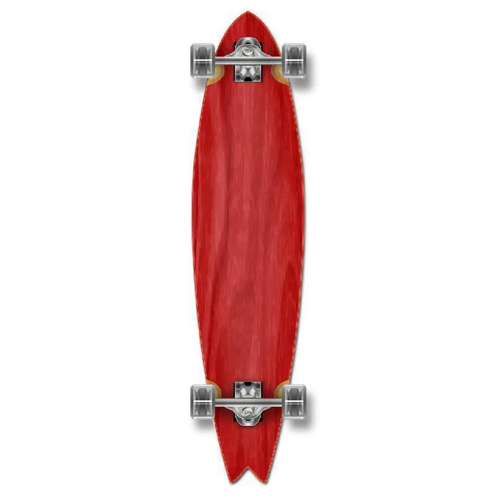 Punked Stained Red Fishtail Blank Longboard