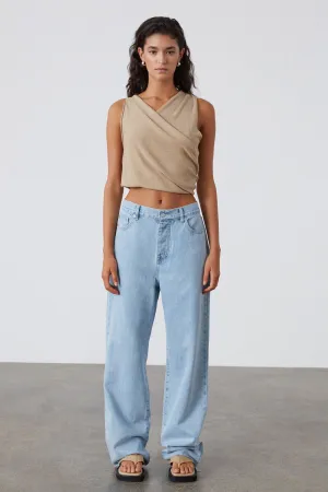 Recycled Cotton Mid Rise Jean - Light Wash