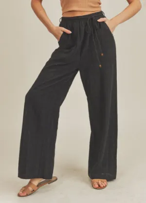 Relaxed Fit Black Pants